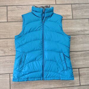 Lands End Vintage Womens‎ Down Puffer Vest Blue Small 6-8 Lightweight Outerwear